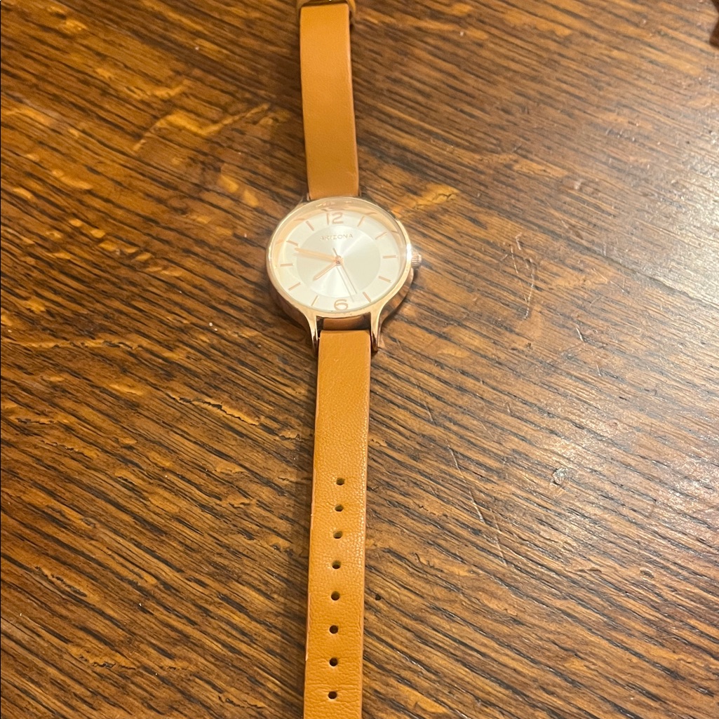 Arizona Brown Leather Watch With Gold Case Arizona Brown Leather Watch With Gold Case